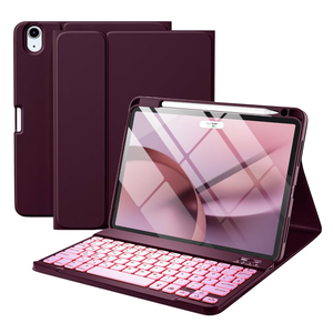 Harvopu Compatible for iPad Air 11 Inch/Air 5th 4th Generation Case with Keyboard  Folio Keyboard Cover with Pencil Holder for iPad Air 11inch M4/M3/M2 (2026/2025/2024), Air 5/Air 4 (Mulberry)