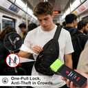 OSOCE Anti Theft Sling Bag RFID Blocking Crossbody Chest Bag for Men Women Water Resistant Travel Fits 9.7" iPad