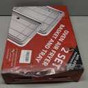 Air Fryer Basket for Oven, 2 Set Oven Air Fryer Basket and Tray with 60 PCS Parchment Papers, DEGOVIN Crisper Tray Non-stick Stainless Steel Air Fry Pans for Convection Oven(15.8"  11" & 13"  9.7")