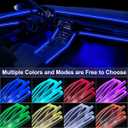 Interior Car Lights with Wireless APP and Remote Control, 5 in 1 RGB Ambient Lighting Kit with 236 inches Fiber Optic, 16 Million Colors Car Neon Strip with Music Mode