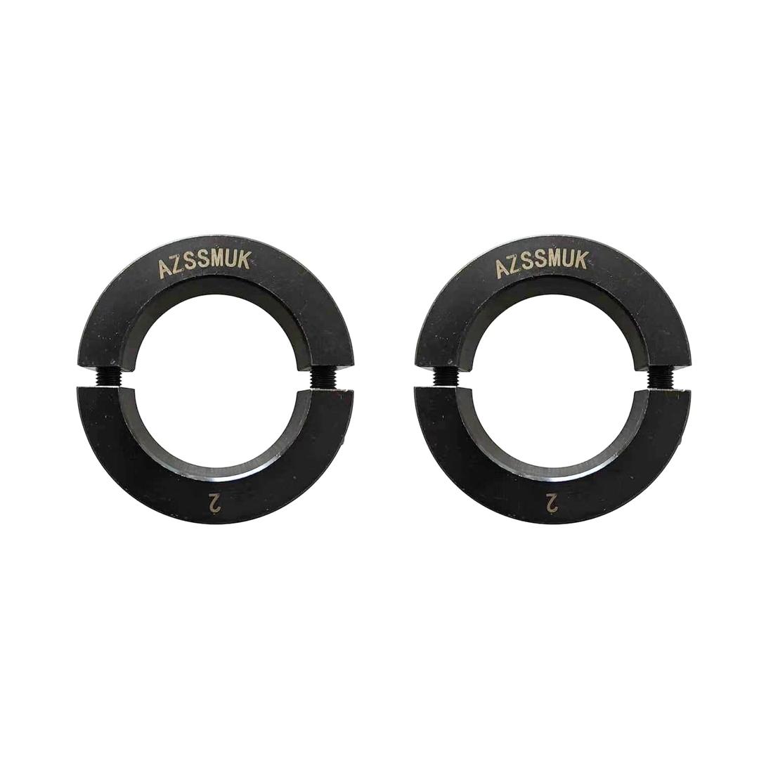Shaft Collar Bore 2'' Double Split Black Oxide Set Screw Durable Shaft Collars Suitable for Machinery and Industrial Use 2 Piece