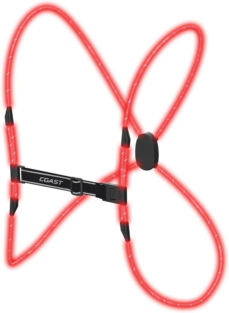 COAST LH150 Rechargeable LED Hi-Vis Lighted Vest, 6+ Color Modes, Reflective, Ultralight, One Size Fits Most