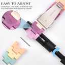 V-MORO Resin Bands Compatible with Apple Watch Series 11/10/9/8/7 Band 45mm 46mm Starlight Buckle Lightweight Fashion Strap Bracelet for iwatch Series SE/6/5/4/3/2/1(Bonbon Rainbow,42/44/45/46/49mm)