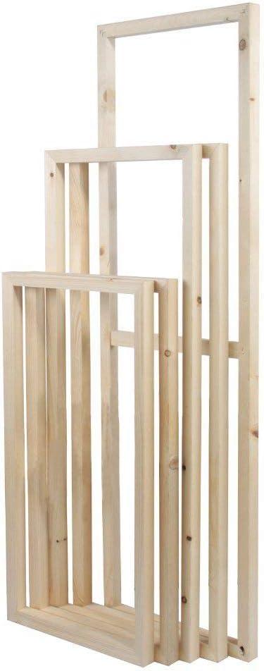 5 Pieces Wooden Inner Frames Set Match for Canvas Wall Art Paintings, 55x100cm overall (22x40 inch overall), 20x35cm + 20x45cm + 20x55cm + 20x45cm + 20x35cm (Bracket Mounted)