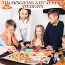 Epakh 192 Pcs Fall Thanksgiving Party Favors Classroom Gifts Friendsgiving Goodie Bags Carnival Day Prizes Pumpkin Turkey Pencils Notepads Stamps Bulk for Autumn Themed Stationery Rewards Set (Fall)