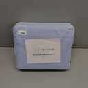 Tommy Hilfiger - Sheet Set, Cotton Percale Bedding with Matching Pillowcases, Crisp & Cool, Solid Home Essentials (Blue, King)