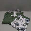 Daci Tankini Swimsuits for Women-2025 Bathing Suits 2 Piece Swimwear with Shorts for Tummy Control (Medium, Green Palm Tree)