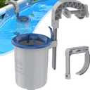 Sepetrel Above Ground Pool Surface Skimmer, Wall Mount Pool Maintenance Accessories for Inflatable Collars, Tubular & Metal Frame Pools, Floating Skimmer Basket - Efficiently Removes Debris