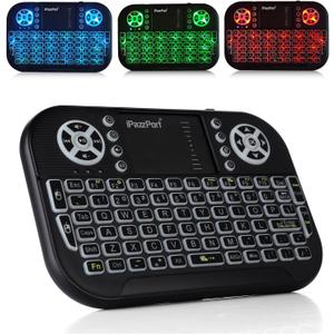 iPazzPort(Upgrade Mini Bluetooth Keyboard with Touchpad Mouse,Portable 2.4G Wireless Keyboard with Backlit for Fire TV Stick/PC/Smart TV/Windows/Laptop/Phone/Mac/Android TV Box and More