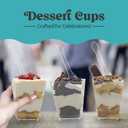 100 Pack 5 oz Dessert Cups with Lids and Spoons Plastic Parfait Cups for Appetizer and Desserts be it, Mousse, Tiramisu, Pudding, or salads - Perfect for Parties