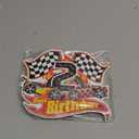 Maitys Race Car 2nd Birthday Cake Topper Race Car Theme Birthday Party Supplies Checkered Flag Cupcake Decorations Photo Props for Five Years Old