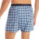Hanes Men's Underwear Boxers Pack, Cool & Breathable Cotton Underwear, Moisture-Wicking Boxers for Men (Blue, Large)