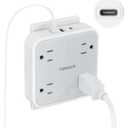 Multi Plug Outlet Extender, TESSAN Surge Protector Splitter with 3 USB (1 USB C Port) Wall Charger, Multiple Expander for Travel, Home, College Dorm Room