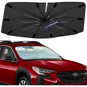 Windshield Sun Shade Umbrella for Subaru Outback 2015-2025, 360 Rotation Car Sunshade, Highly Reflective Front Window Sun Shield Visor for UV Protection, Keep Car Cool Accessories