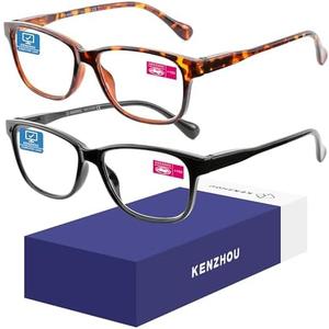 K KENZHOU Blue Light Glasses for Woman Men Bluelight Blocking Glasses for Computer Gaming Phones,Anti Eye Strain & UV Glare