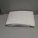 NICETOWN White Sheer 102 inch Curtains for Sliding Glass Door, Rod Pocket & Back Tab Linen Blend Semi Sheer Window Treatments Privacy with Light Filtering for Bedroom, W66 x L102, 2 Panels