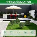 Artificial Boxwood Topiary Ball Trees 4pcs UV Resistant Faux Bushes