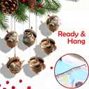 2 x Forest Animal Acorn Ornaments - Cozy Forest Christmas Ornaments, 2D Flat Acrylic Hanging Forest Pine Cone Style Ornaments, Exquisite Little Items for Christmas Home Decor and Holiday Season Atmosphere