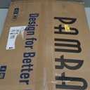 Pamray 43 Inch L Shaped Computer Desk with Reversible Side Storage Shelves, Small Corner Desk for Small Space Home Office,Writing Study Table PC Desk for Bedroom,Pink with White Leg