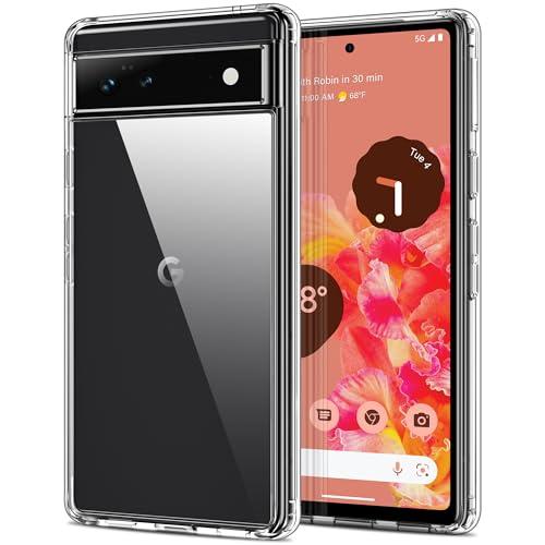 HOOMIL for Google Pixel 6 Case, Non-Yellowing, Drop Protection, Anti-Scratch, Transparent Hard Back Phone Cover - Crystal Clear