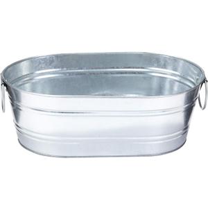 Little Giant Miller Manufacturing Galvanized Oval Tubs Steel Durable Heavy Duty 2 Gallon (Pack of 4)
