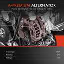 A-Premium Alternator Compatible with Volvo XC60 2010/2013-2014, XC90 2007-2014, S60 2011-2013, XC70 2008-2010/2013-2015, S80 2007-2015, V70 & Land Rover LR2, 12V 150A 18-Groove Decoupler Pulley CCW