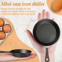 Remerry 70 Sets Mini Cast Iron Skillet 4 Inches Nonstick Black Pan