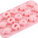 15 Cavity Valentine Silicone Mold Love Heart Candy Molds for Chocolate Cupcake Topper Decorating