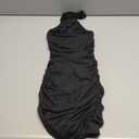 EXARUS Girls Bodycon Dresses Ruched Sleeveless Halter Mini Tight Pencil Dress Birthday Dance Ribbed Black 8Y