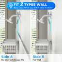 Sewulidon Aluminum Alloy Hanging Shower Caddy for Handheld Shower Heads,Rustproof Hose Shower Organizer 4 Levels Height Adjustable Shower Rack with Hooks,Razor Holder,Soap Holder