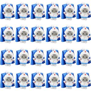 ArtCreativity 24-Pack / 2" Mini Astronaut Paratroopers  Durable Parachute Toys for Kids  Space-Themed Party Favors, Astronaut Piata Fillers, and Goodie Bag Toys