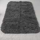 Bathroom Rugs 30x20, Extra Soft Absorbent Chenille Bath Rugs, Rubber Backing Quick Dry, Machine Washable Bath Mats for Bathroom Floor, Tub and Shower, Home Decor Accessories, Grey