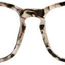 TIJN Blue Light Blocking Glasses for Women Men Clear Frame Square Nerd Eyeglasses Anti Blue Ray Computer Screen Glasses ((05)-marble)