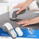 BEAUTURAL Fabric Shaver and Lint Remover, Sweater Defuzzer with 2-Speeds, 2 Replaceable Stainless Steel Blades, Battery Operated, Remove Clothes Fuzz, Lint Balls, Pills, Bobbles, Gray