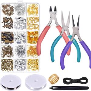 anezus Jewelry Repair Kit with Jewelry Pliers, Jewelry Making Tools, Beading String and Jewelry Making Supplies for Jewelry Repair, Jewelry Making and Beading