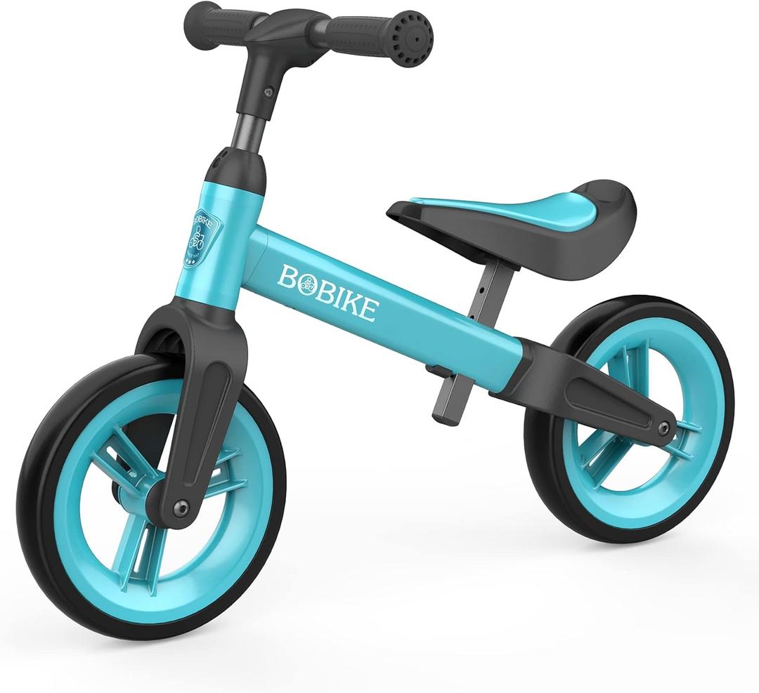 BobikeToddler Balance Bike Toys for 1 to 4 Year Old Girls Boys Adjustable Seat and Handlebar No-Pedal Training Bike Best Gifts for Kids (Blue)