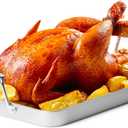 Misen Stainless Steel Roasting Pan with Handles - Versatile 5-Ply Design, Easy Grip Handles, Multi-Functional Cooking, Ideal for Baking, Searing, & Roasting, Superior Heat Conduction, Premium - 18"
