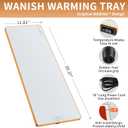 Electric Warming Tray (Extra Long 40"x12")Food Warmers for Parties Buffet with Thermostat & Full Surface Heating, Tempered Glass Warming Mat for Food, Temperature Adjustable Food Warming Mat, White