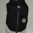 Mihachi Dog Fleece Vest Sweater Zip Up Warm Pullover Step-in Dog Jacket with Dual D-Ring Leash, Winter Cold Weather Reflective Coat Clothes Hoodie for Small Medium Dogs Puppy Cat Boy Girl, Black L 