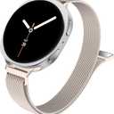 Slim Metal Band Compatible with Samsung Galaxy Watch 8 40mm 44mm/Galaxy Watch 8 Classic 46mm,Mesh Magnetic Stainless Steel Strap Milanese Loop Wristband Women Men