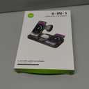 Dual Phone Wireless Charging Station for Apple Devices, Magnetic Charging Station for iPhone with Auto Switch 7-Color Light&Clock, Family Wireless Charger for iPhone16 for iWatch10 for AirPods4(White