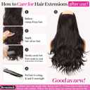 Kookastyle Clip in Hair Extensions, Natural Long Layered Soft Invisible Synthetic Curly Wavy Hairpieces for Women,4 pcs(20 Inch,Rich Dark Brown Silky Shine)
