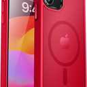 MOCCA Strong Magnetic for iPhone 12 Case/iPhone 12 Pro Case, Compatible with Magsafe Mil-Grade Drop Protection Slim Shockproof Translucent Protective Phone Case for iPhone 12/12 Pro,Red