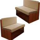 4PCS Rv Dinette Cushion Covers, Outdoor Rv Sofa Covers Washable Rv Seat Covers Furniture Protector Jacquard Stretchable Camper Cushion Covers with 2 Backrest Cover & 2 Bench Cover (Camel)