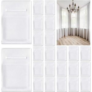 Jetec 28 Pcs Covered Drapery Weights Bottom Vinyl Pendant Window Curtain Weights for Home Office Hotel Curtain Accessories, Drapery Sewing Supply