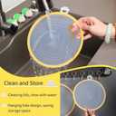 Silicone Lids - 3-Pack Heat-Resistant Splash-Proof Clear Lids, Reusable Silicone Suction Cups for Bowls, Cups, Skillets, Plates, and Pots; Suitable for Stovetops, Ovens, and Refrigerators