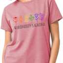 Autism Teach Shirts Women Autism Awareness T Shirt Autism Support Tee Tops Autism Teacher Short Sleeve Shirt