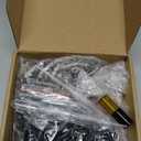 50Pcs Amber Glass Roller Bottles for Essential Oils 3ml Glass Roll on Bottles with Stainless Steel Roller Balls Mini Sample Vials Cosmetics Small Container (Amber, 3ml)