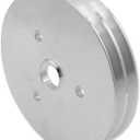 Short Water Pump Crankshaft Pulley Double Groove SWP For Chevy SBC 283 305 327 350 383 400 1955-1968 Polished Aluminum
