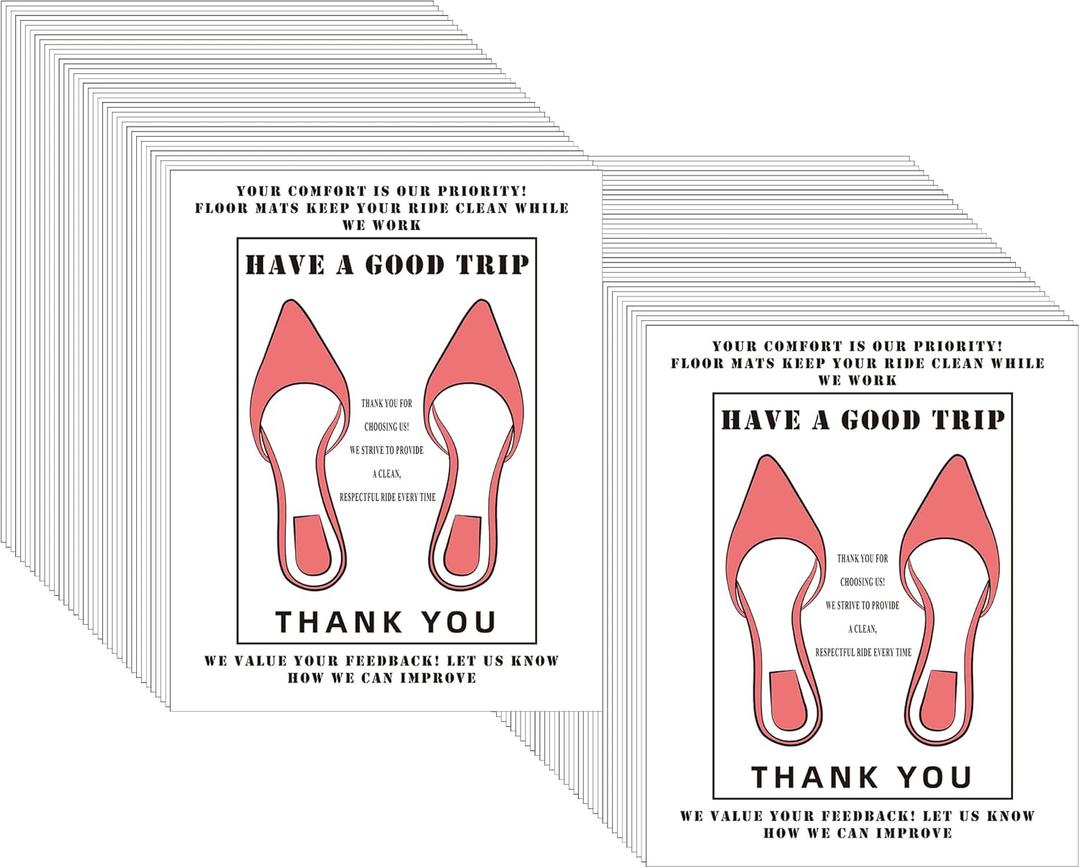 Windspeed 100P Upgrade Material Paper Floor Mats for Cars Disposable Floor Mats for Car Detailing Vehicles Disposable Pedal Pads for Automotive Temporary Cars Pedal Protector